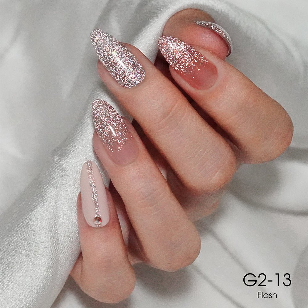 LAVIS Glitter G02 - 13 - Gel Polish 0.5 oz - Pillow Talk Collection - DTK Nail Supply