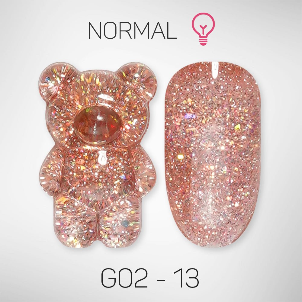 LAVIS Glitter G02 - 13 - Gel Polish 0.5 oz - Pillow Talk Collection - DTK Nail Supply