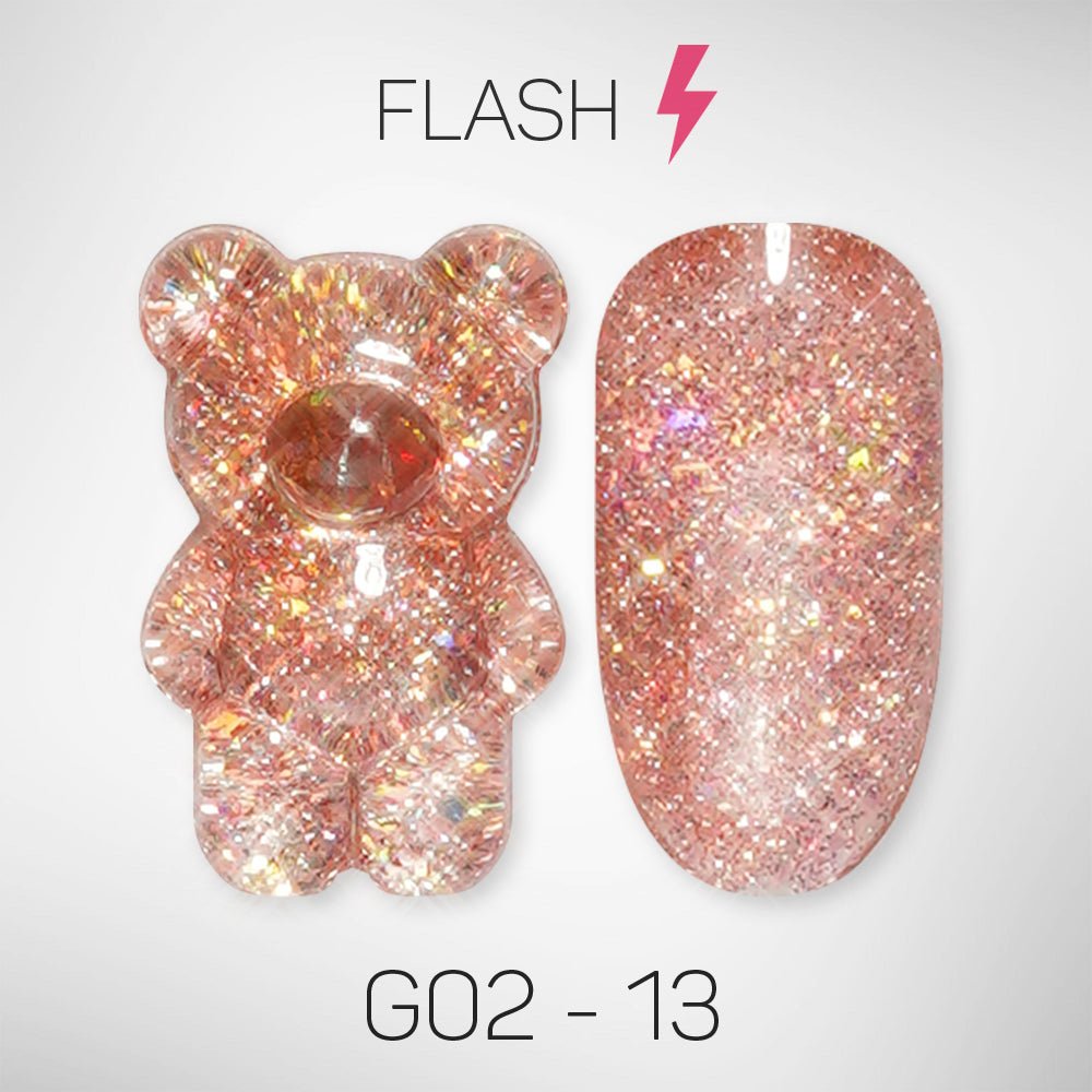 LAVIS Glitter G02 - 13 - Gel Polish 0.5 oz - Pillow Talk Collection - DTK Nail Supply