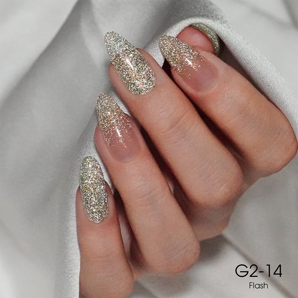LAVIS Glitter G02 - 14 - Gel Polish 0.5 oz - Pillow Talk Collection - DTK Nail Supply