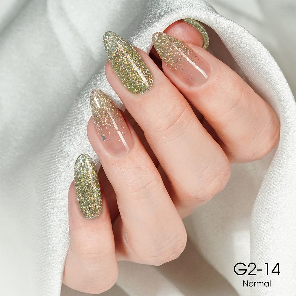 LAVIS Glitter G02 - 14 - Gel Polish 0.5 oz - Pillow Talk Collection - DTK Nail Supply