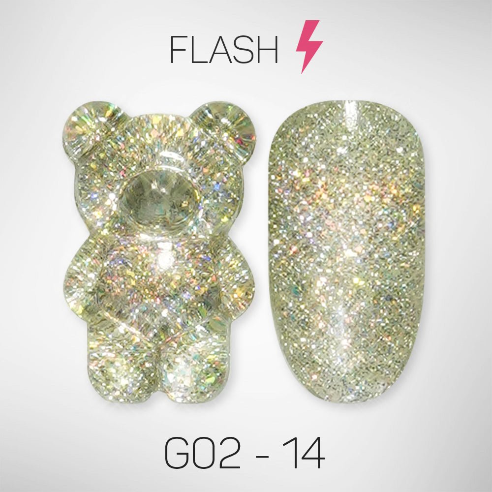 LAVIS Glitter G02 - 14 - Gel Polish 0.5 oz - Pillow Talk Collection - DTK Nail Supply