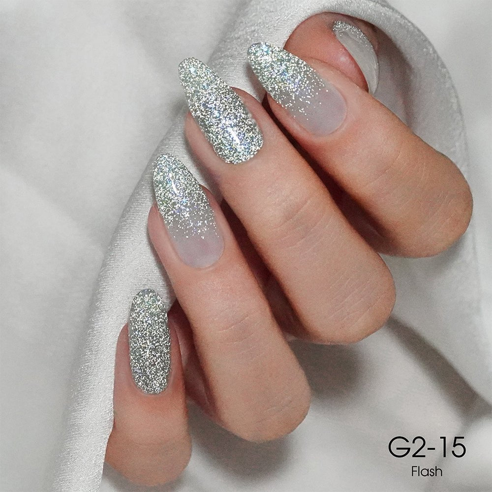 LAVIS Glitter G02 - 15 - Gel Polish 0.5 oz - Pillow Talk Collection - DTK Nail Supply
