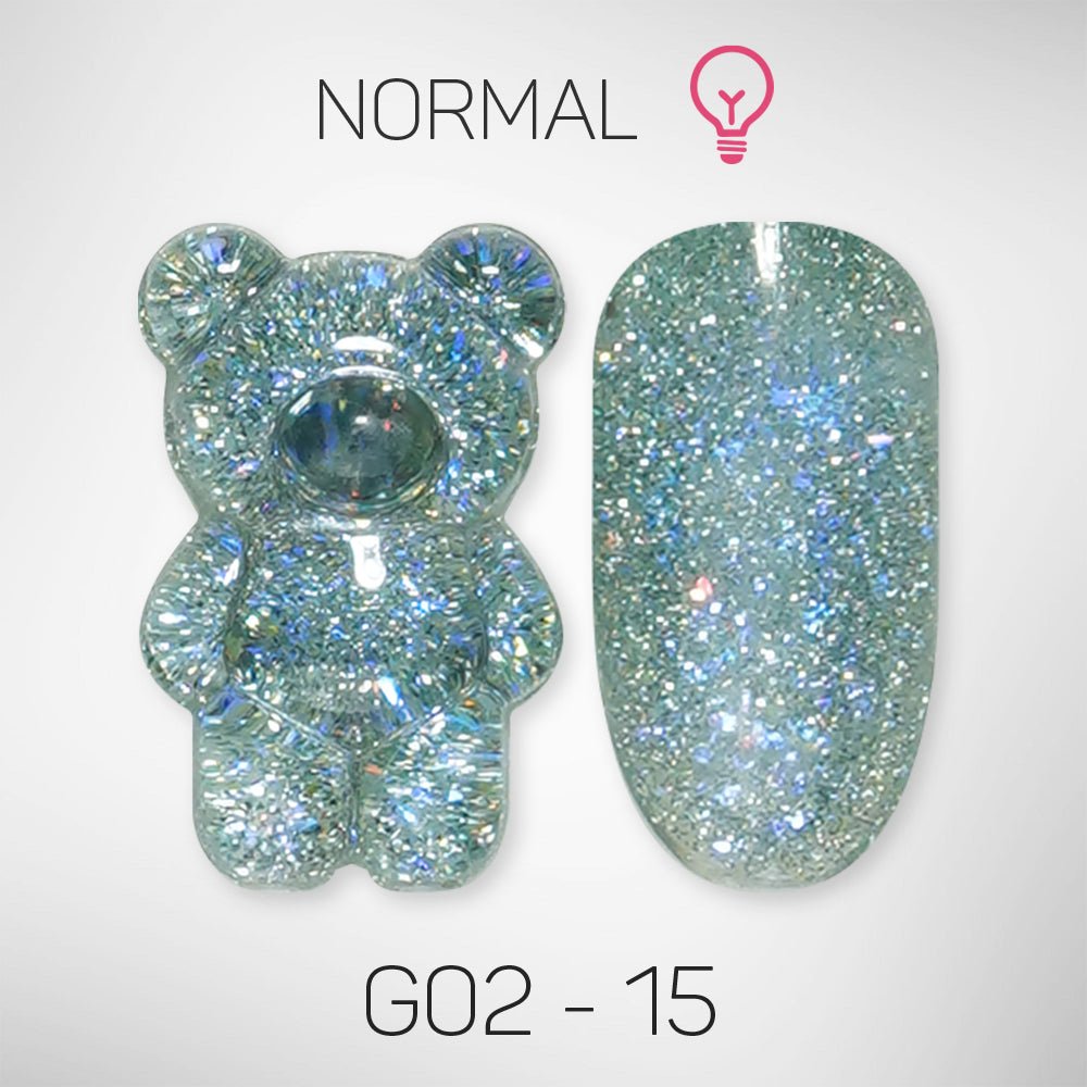 LAVIS Glitter G02 - 15 - Gel Polish 0.5 oz - Pillow Talk Collection - DTK Nail Supply