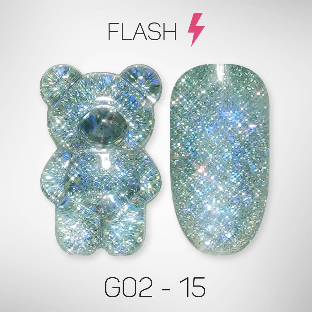 LAVIS Glitter G02 - 15 - Gel Polish 0.5 oz - Pillow Talk Collection - DTK Nail Supply