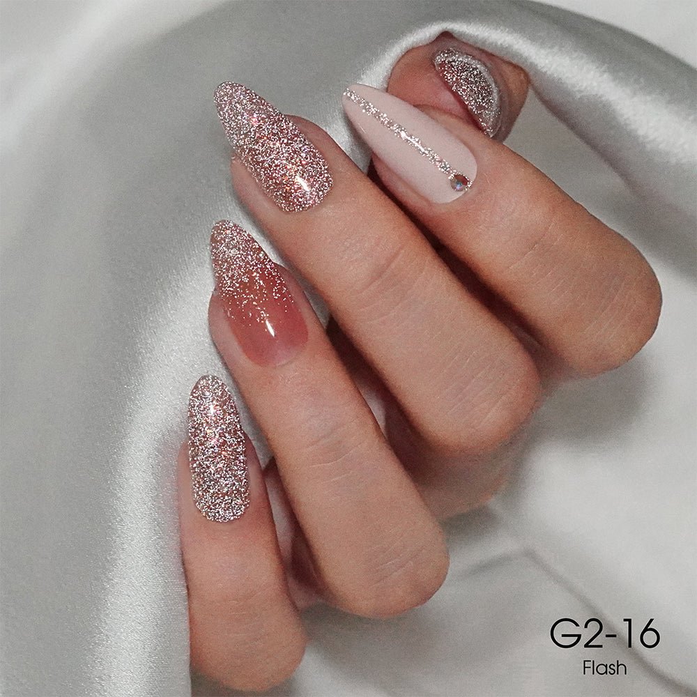 LAVIS Glitter G02 - 16 - Gel Polish 0.5 oz - Pillow Talk Collection - DTK Nail Supply