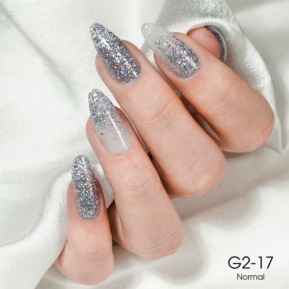 LAVIS Glitter G02 - 17 - Gel Polish 0.5 oz - Pillow Talk Collection - DTK Nail Supply
