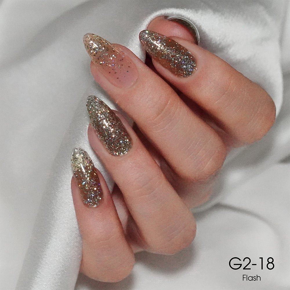 LAVIS Glitter G02 - 18 - Gel Polish 0.5 oz - Pillow Talk Collection - DTK Nail Supply