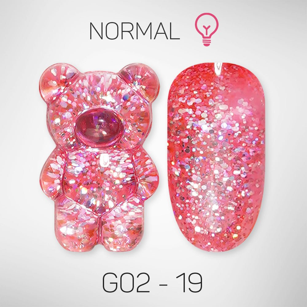 LAVIS Glitter G02 - 19 - Gel Polish 0.5 oz - Pillow Talk Collection - DTK Nail Supply