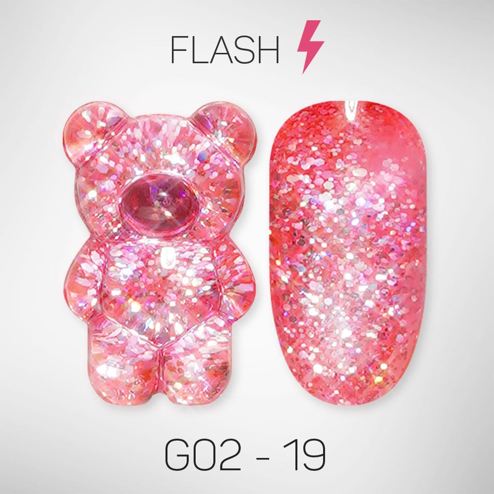 LAVIS Glitter G02 - 19 - Gel Polish 0.5 oz - Pillow Talk Collection - DTK Nail Supply