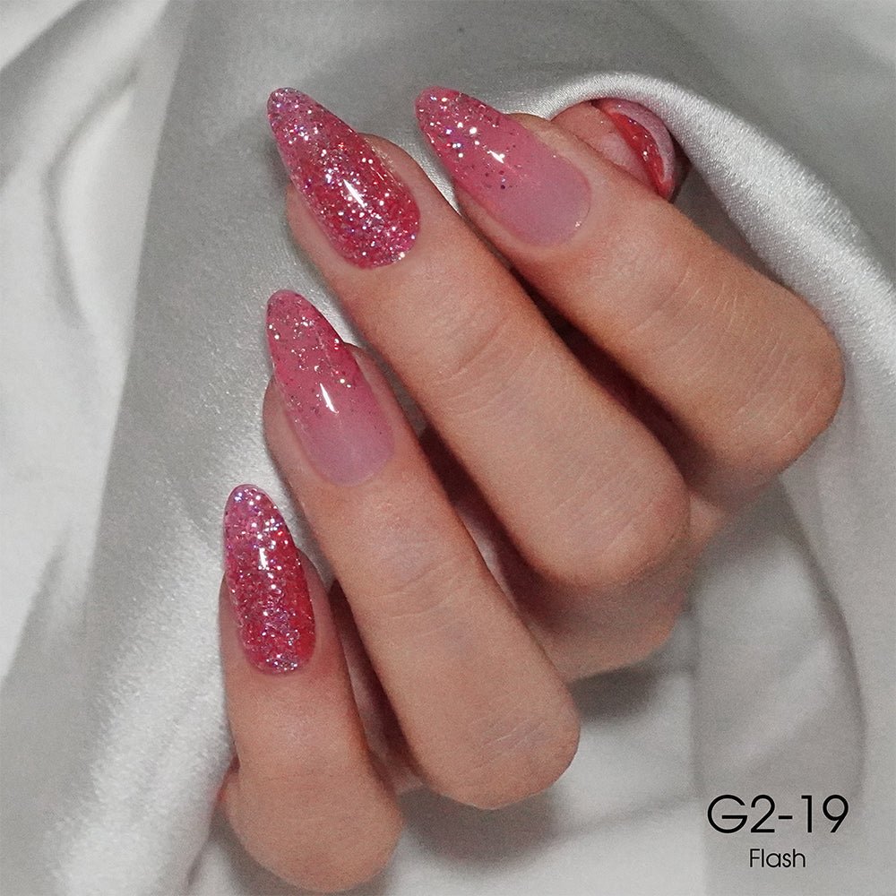LAVIS Glitter G02 - 19 - Gel Polish 0.5 oz - Pillow Talk Collection - DTK Nail Supply