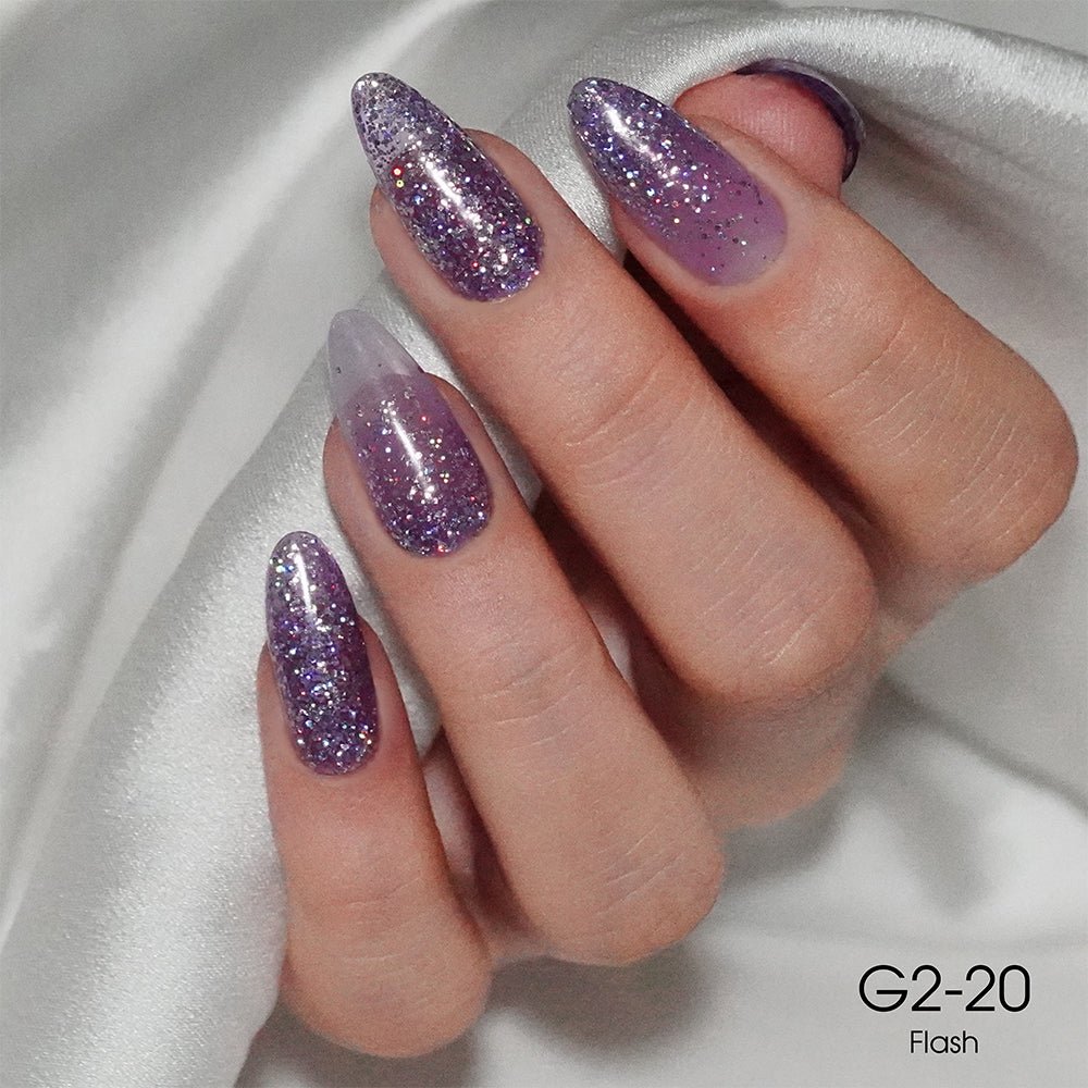 LAVIS Glitter G02 - 20 - Gel Polish 0.5 oz - Pillow Talk Collection - DTK Nail Supply