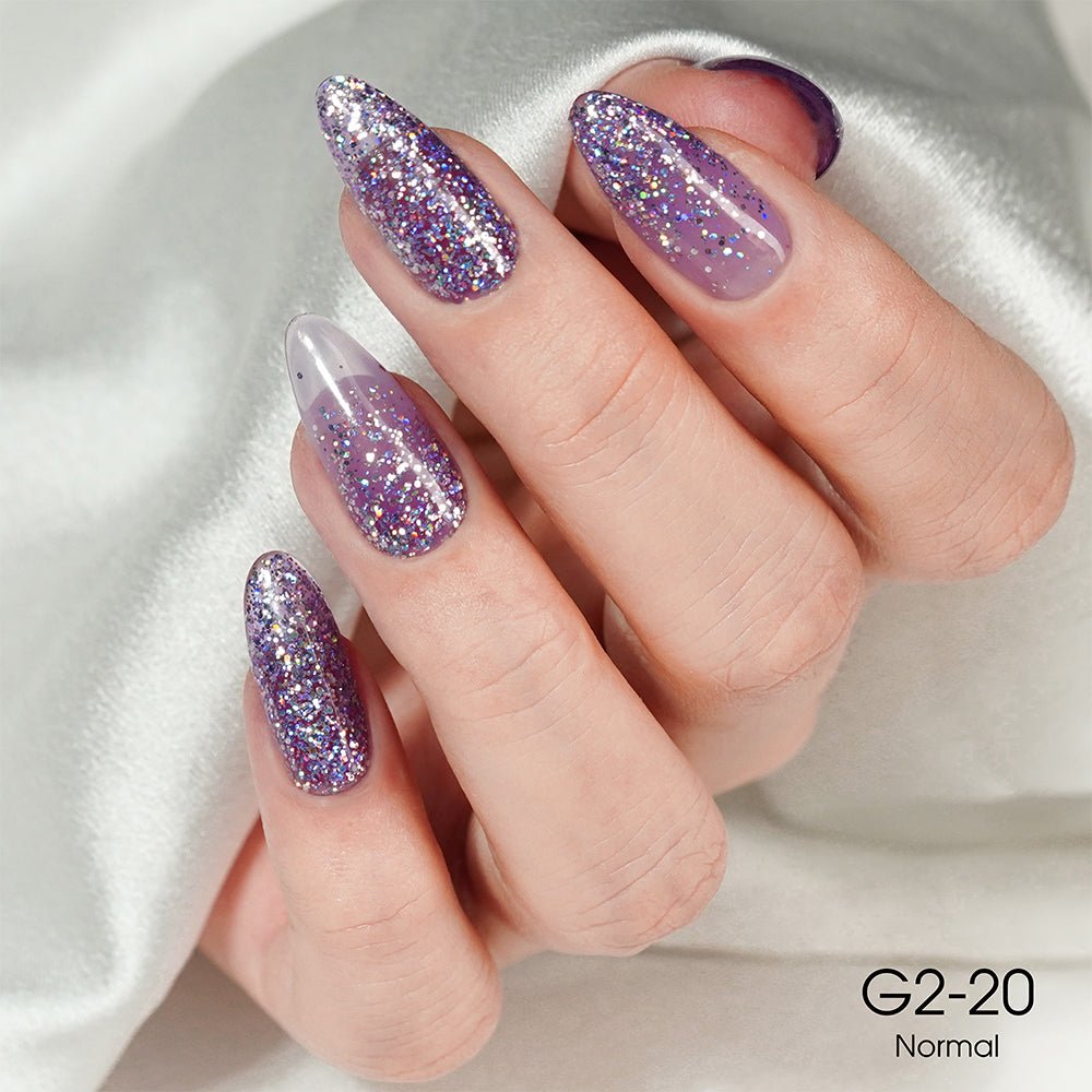 LAVIS Glitter G02 - 20 - Gel Polish 0.5 oz - Pillow Talk Collection - DTK Nail Supply