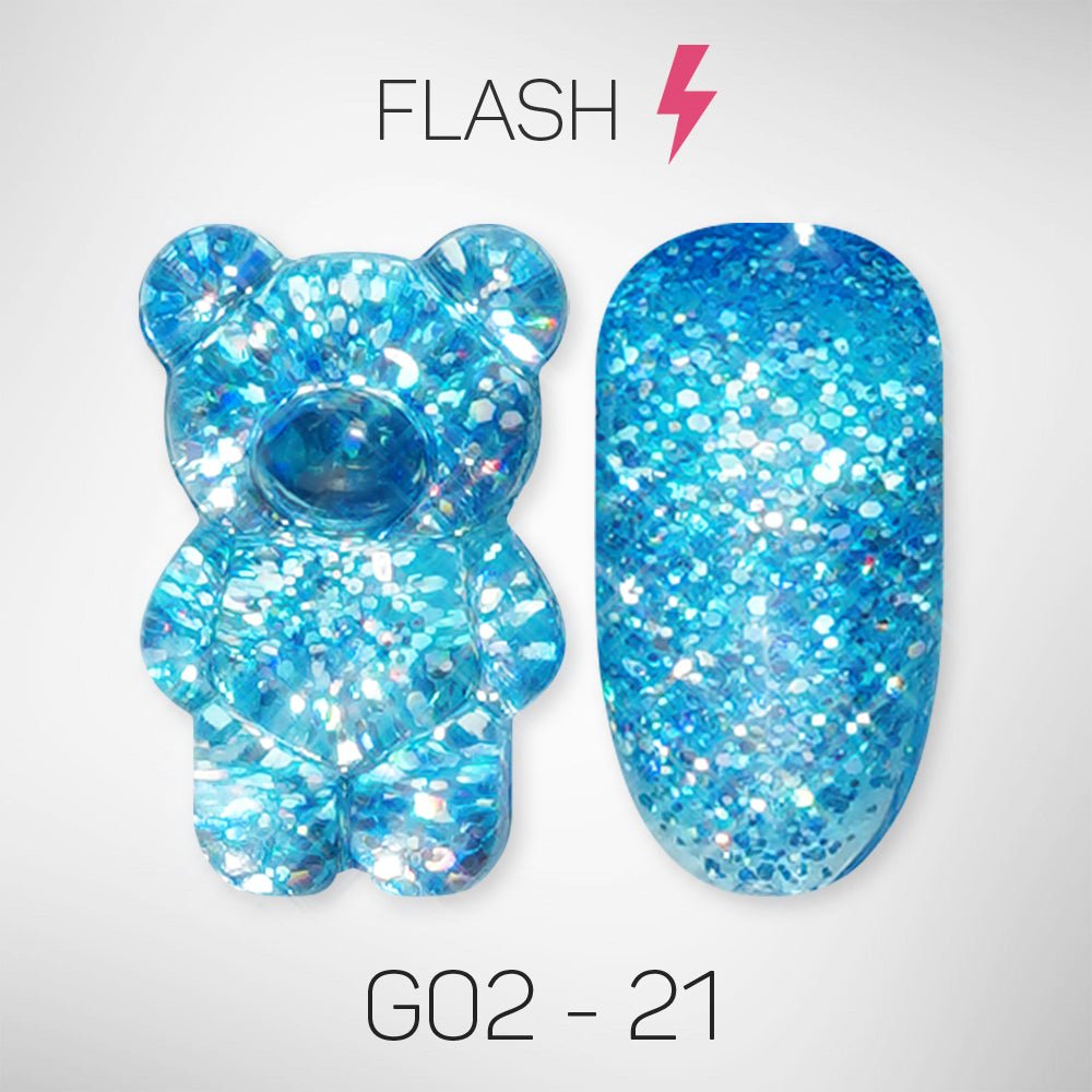 LAVIS Glitter G02 - 21 - Gel Polish 0.5 oz - Pillow Talk Collection - DTK Nail Supply