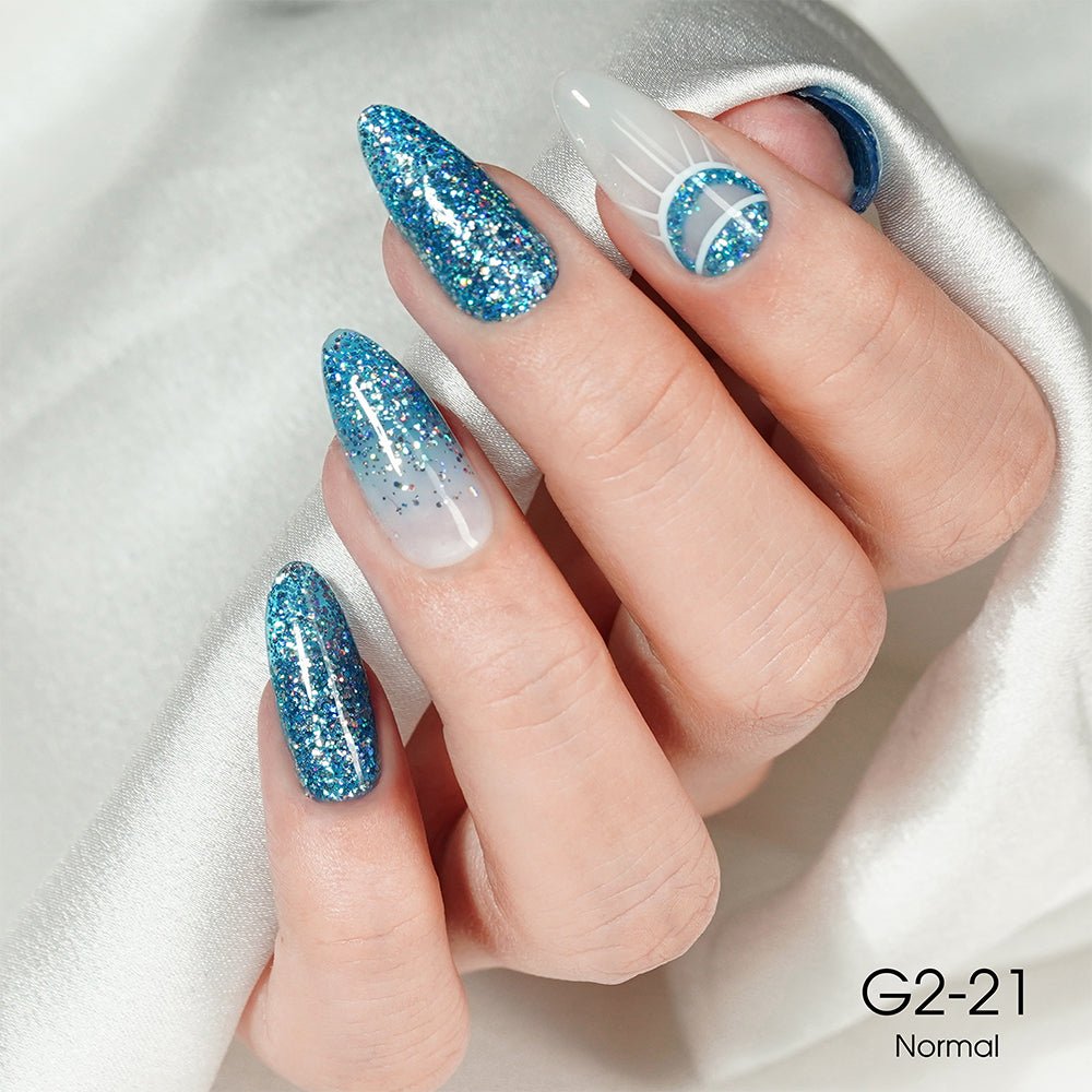 LAVIS Glitter G02 - 21 - Gel Polish 0.5 oz - Pillow Talk Collection - DTK Nail Supply