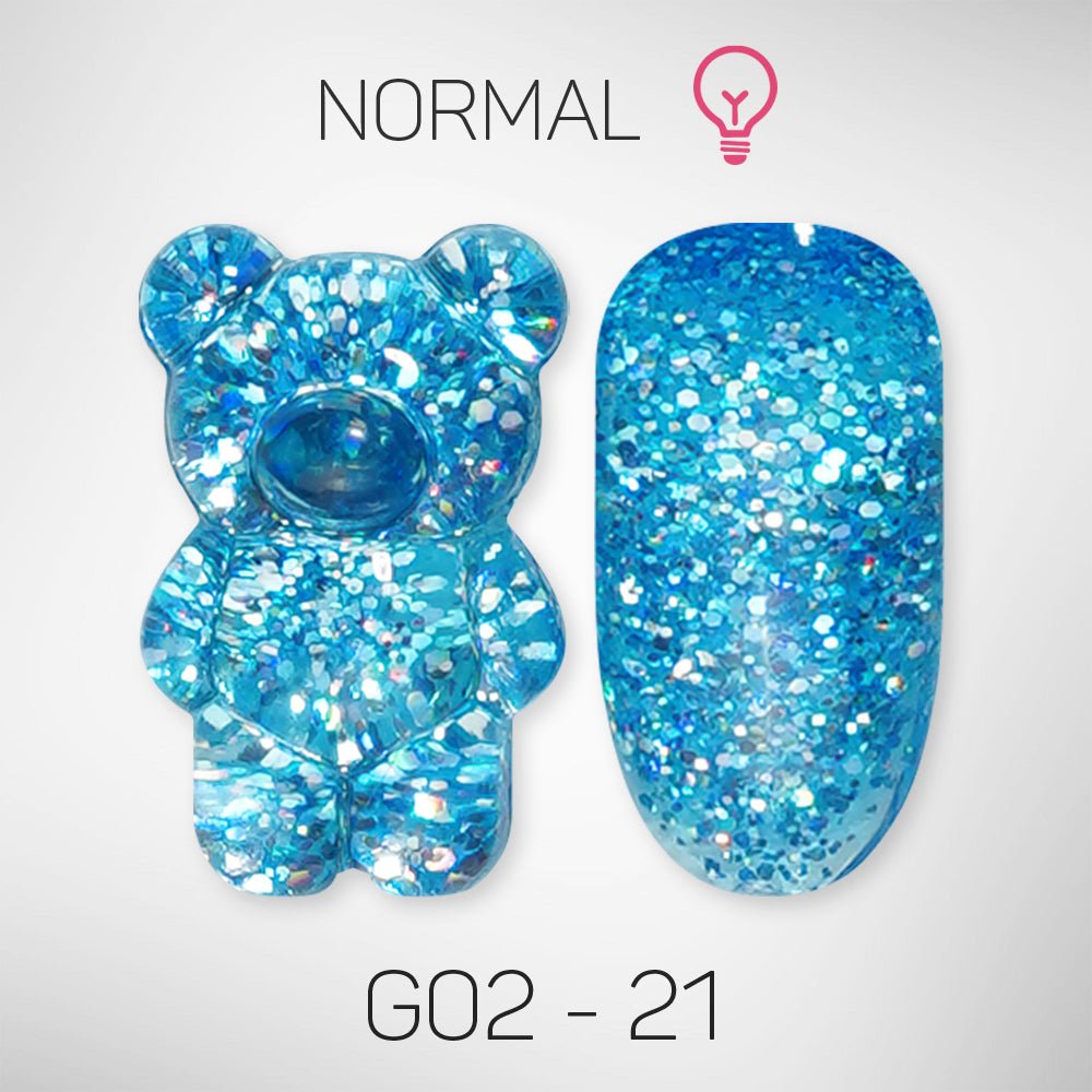 LAVIS Glitter G02 - 21 - Gel Polish 0.5 oz - Pillow Talk Collection - DTK Nail Supply