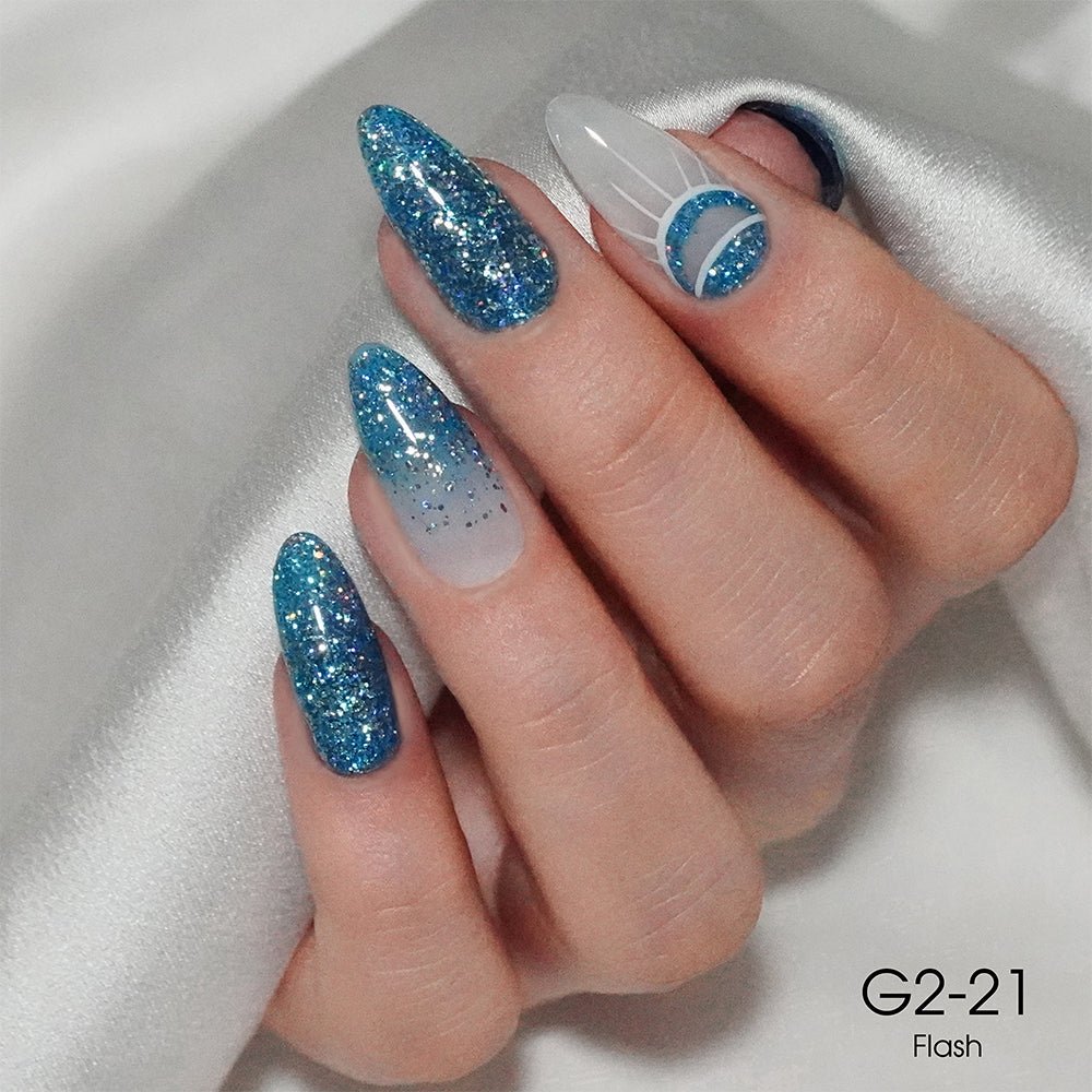LAVIS Glitter G02 - 21 - Gel Polish 0.5 oz - Pillow Talk Collection - DTK Nail Supply