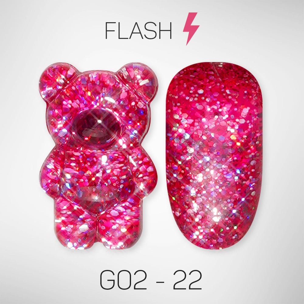 LAVIS Glitter G02 - 22 - Gel Polish 0.5 oz - Pillow Talk Collection - DTK Nail Supply