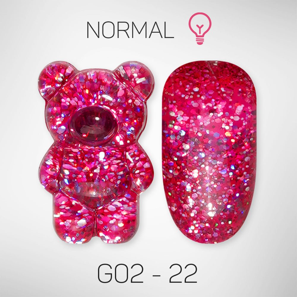 LAVIS Glitter G02 - 22 - Gel Polish 0.5 oz - Pillow Talk Collection - DTK Nail Supply