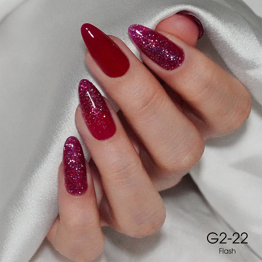 LAVIS Glitter G02 - 22 - Gel Polish 0.5 oz - Pillow Talk Collection - DTK Nail Supply