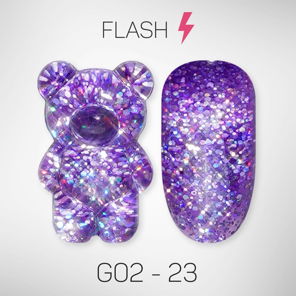 LAVIS Glitter G02 - 23 - Gel Polish 0.5 oz - Pillow Talk Collection - DTK Nail Supply