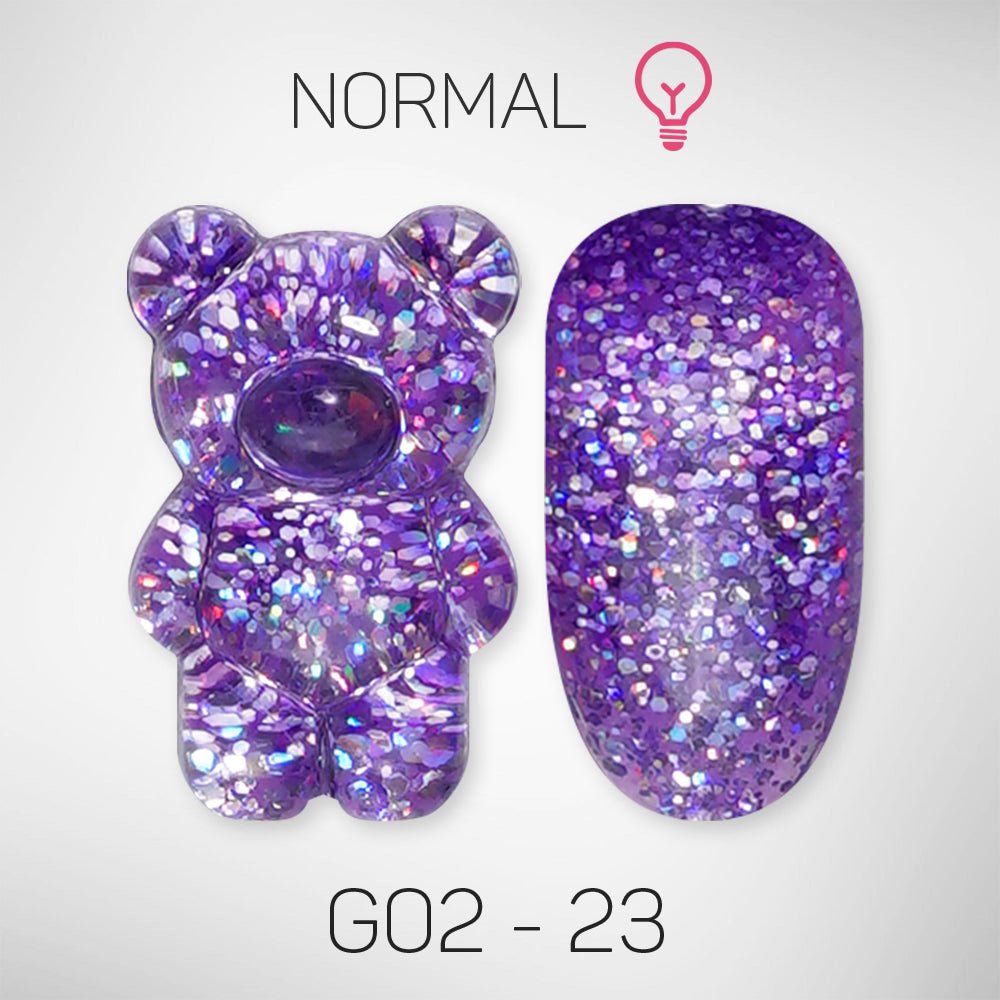 LAVIS Glitter G02 - 23 - Gel Polish 0.5 oz - Pillow Talk Collection - DTK Nail Supply