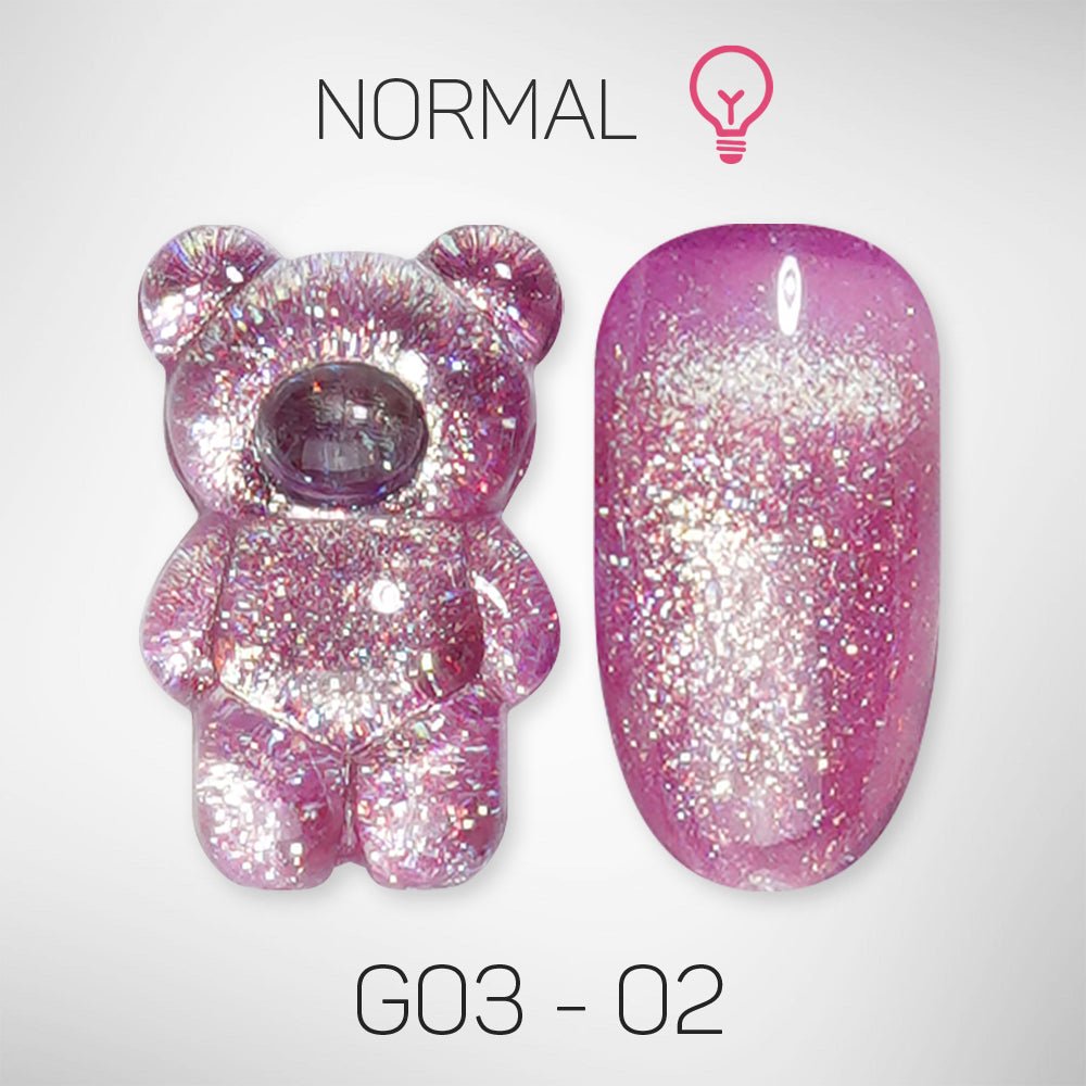 LAVIS Glitter G03 - 02 - Gel Polish 0.5 oz - Barbie Collection - DTK Nail Supply