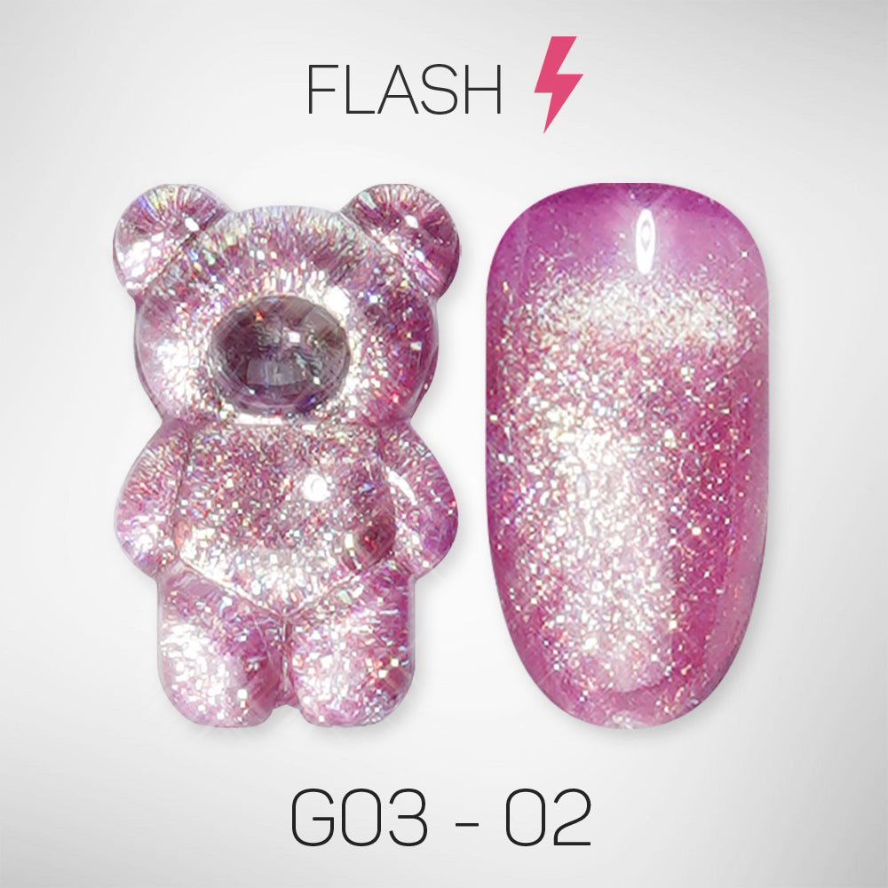 LAVIS Glitter G03 - 02 - Gel Polish 0.5 oz - Barbie Collection - DTK Nail Supply