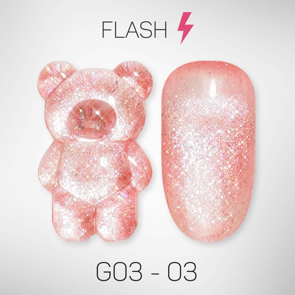 LAVIS Glitter G03 - 03 - Gel Polish 0.5 oz - Barbie Collection - DTK Nail Supply