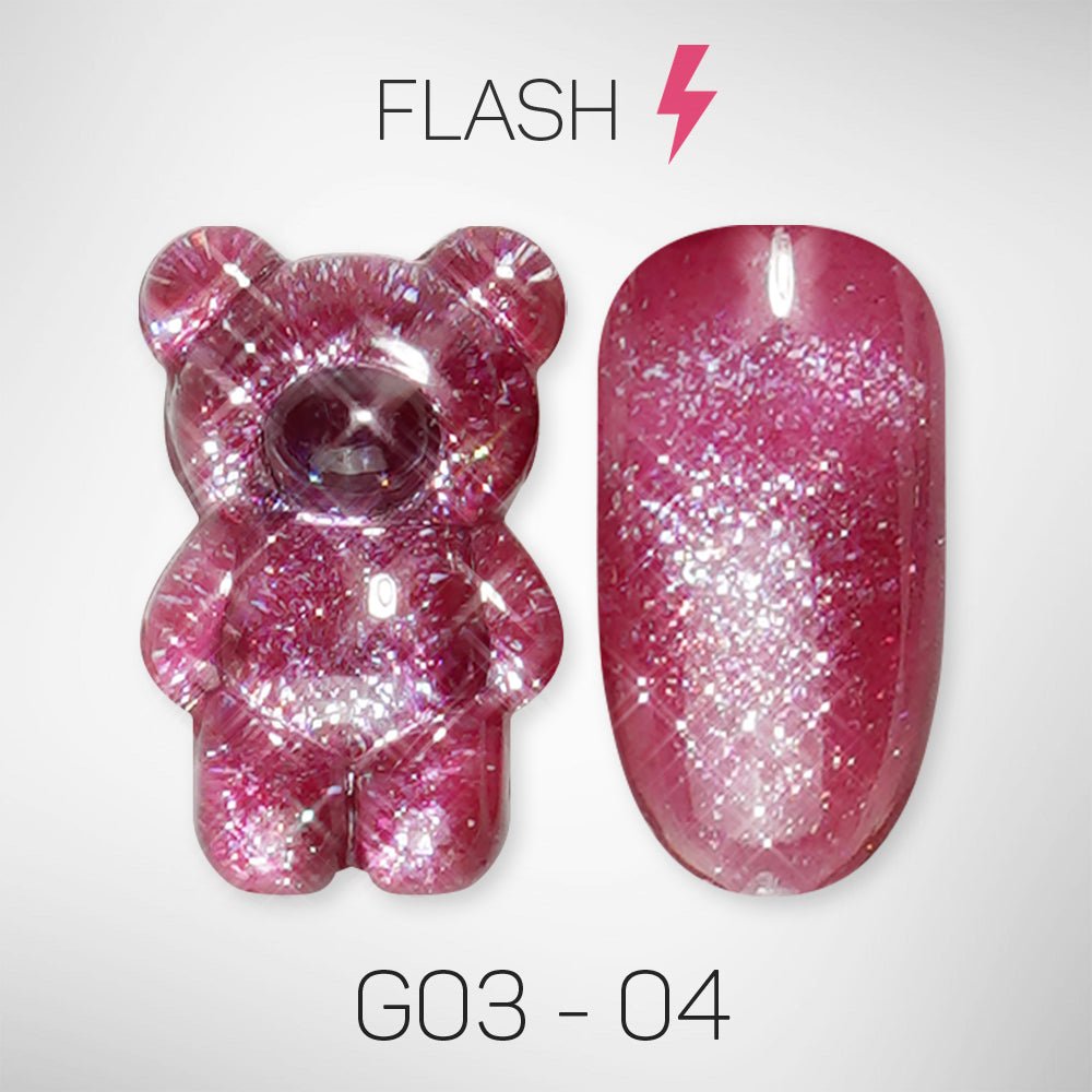 LAVIS Glitter G03 - 04 - Gel Polish 0.5 oz - Barbie Collection - DTK Nail Supply