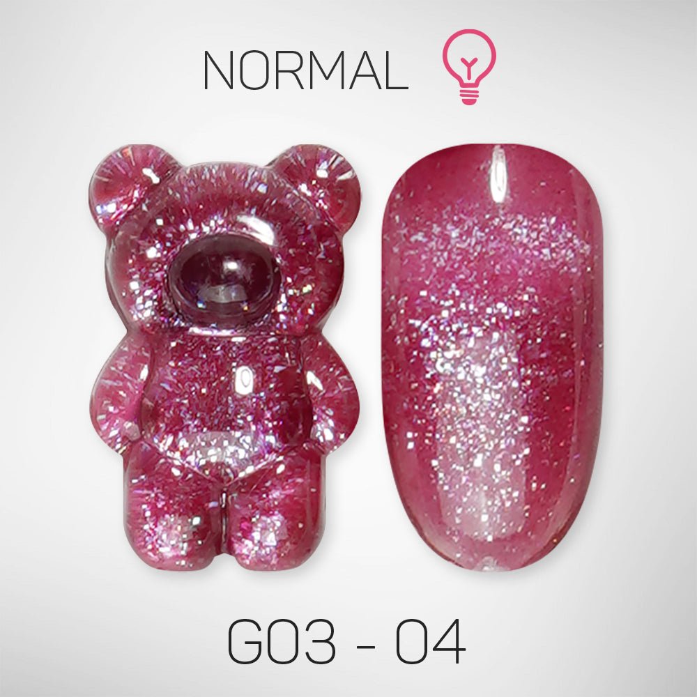 LAVIS Glitter G03 - 04 - Gel Polish 0.5 oz - Barbie Collection - DTK Nail Supply