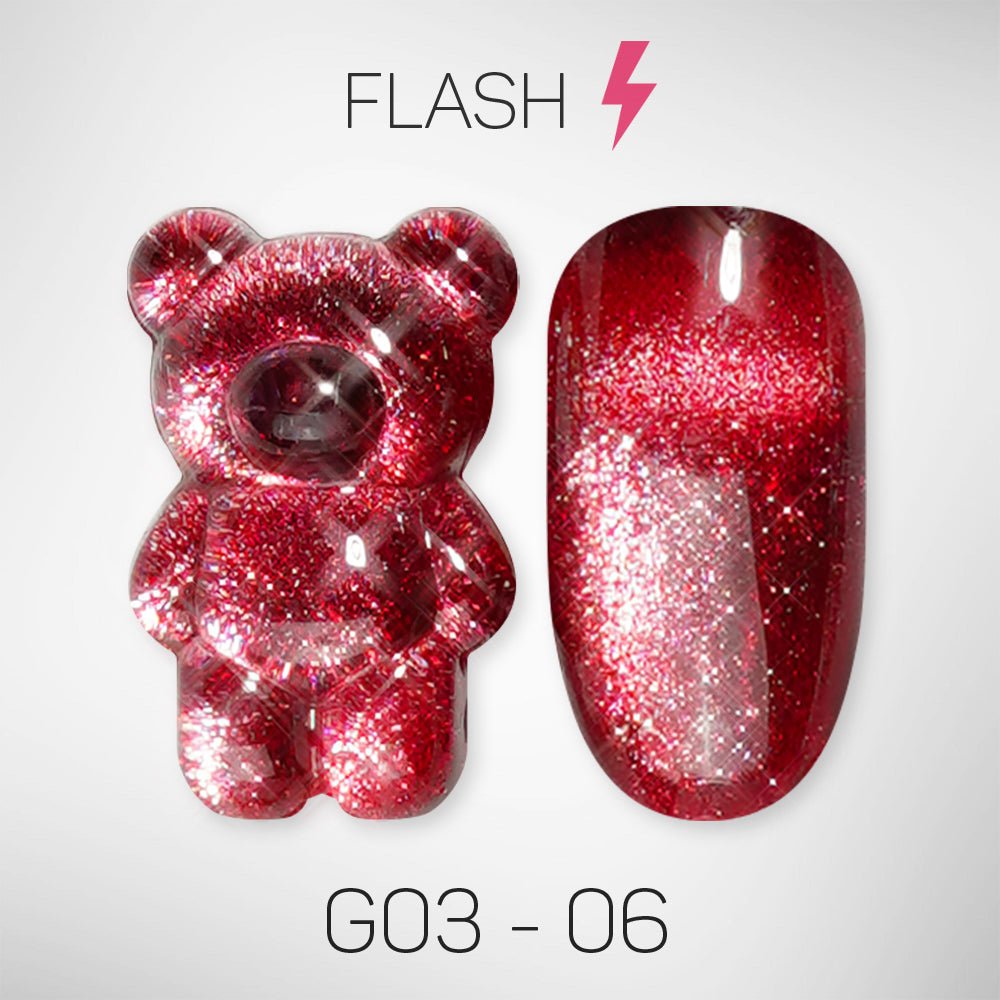 LAVIS Glitter G03 - 06 - Gel Polish 0.5 oz - Barbie Collection - DTK Nail Supply