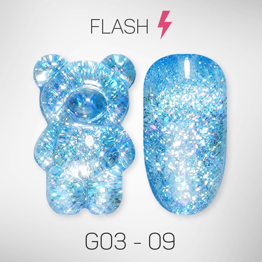 LAVIS Glitter G03 - 09 - Gel Polish 0.5 oz - Barbie Collection - DTK Nail Supply
