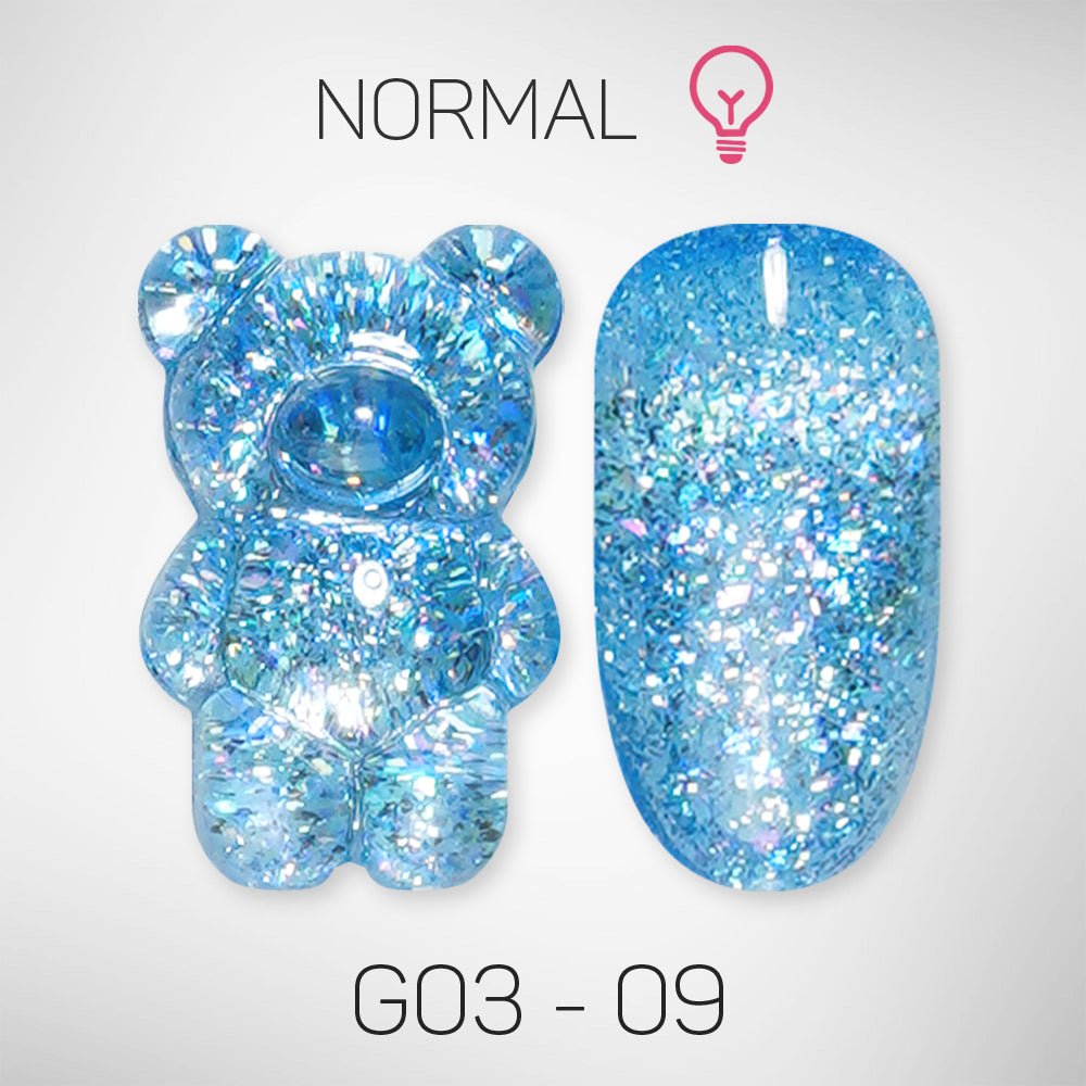 LAVIS Glitter G03 - 09 - Gel Polish 0.5 oz - Barbie Collection - DTK Nail Supply