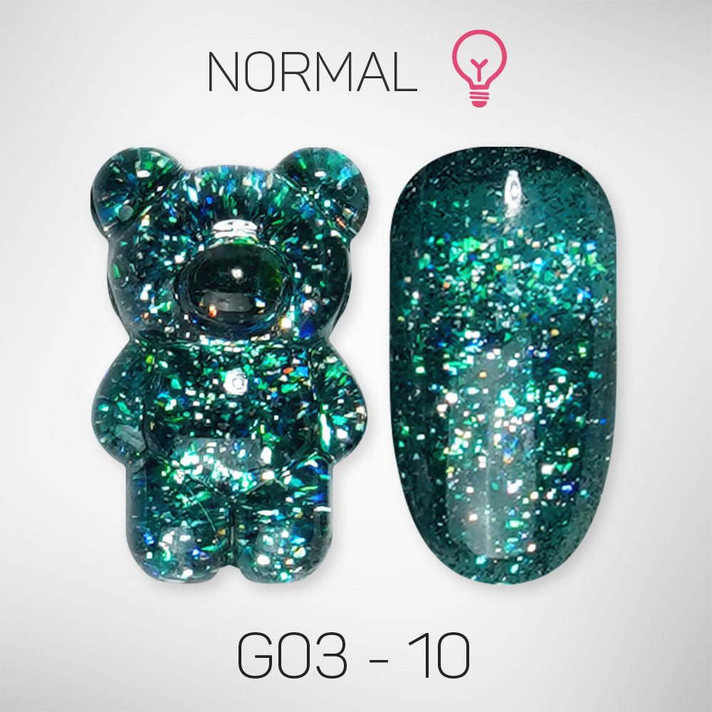 LAVIS Glitter G03 - 10 - Gel Polish 0.5 oz - Barbie Collection - DTK Nail Supply