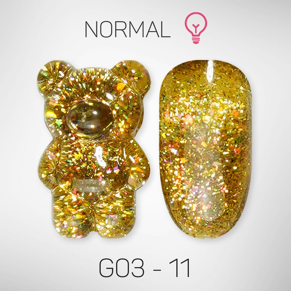 LAVIS Glitter G03 - 11 - Gel Polish 0.5 oz - Barbie Collection - DTK Nail Supply