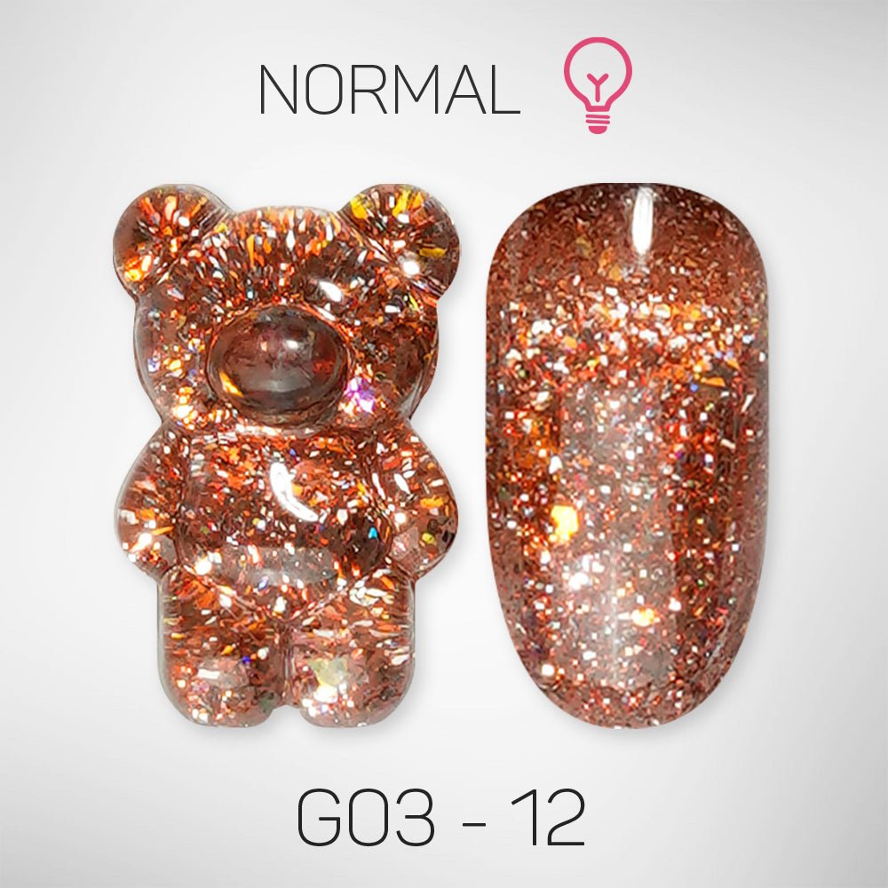 LAVIS Glitter G03 - 12 - Gel Polish 0.5 oz - Barbie Collection - DTK Nail Supply