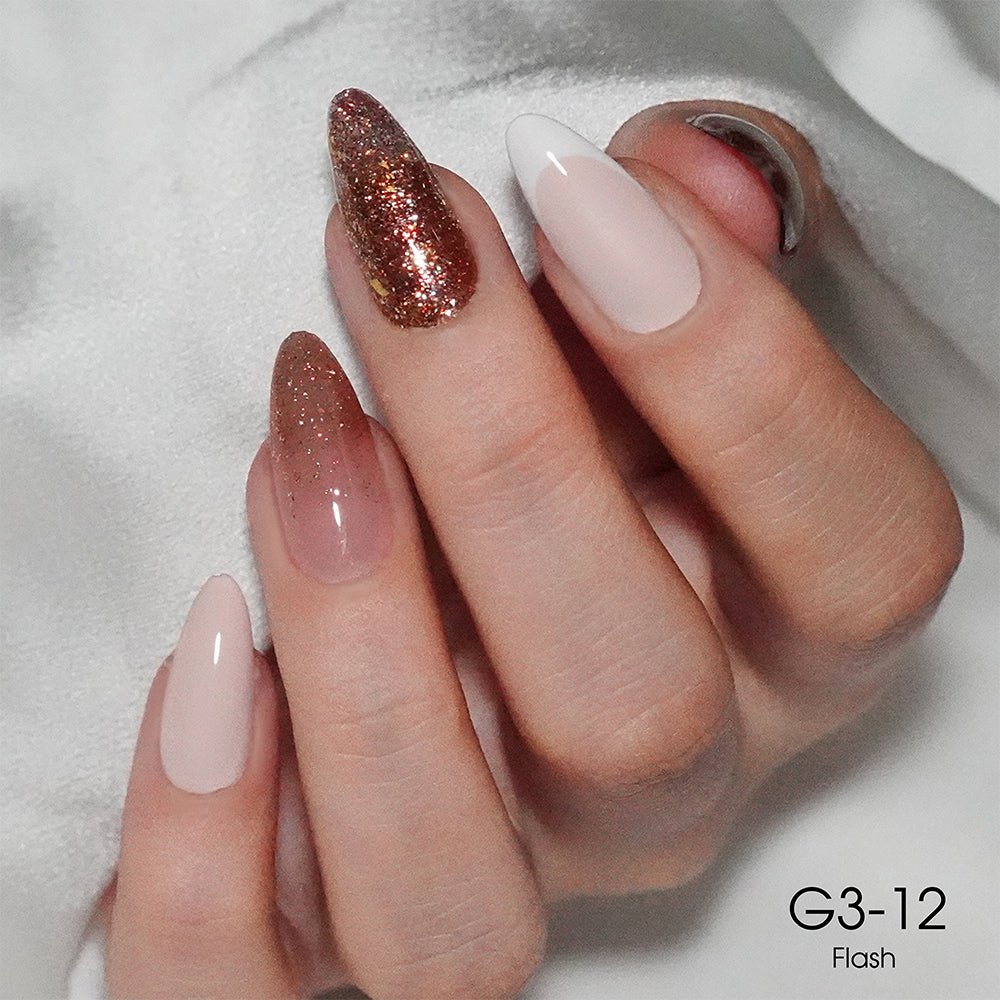 LAVIS Glitter G03 - 12 - Gel Polish 0.5 oz - Barbie Collection - DTK Nail Supply