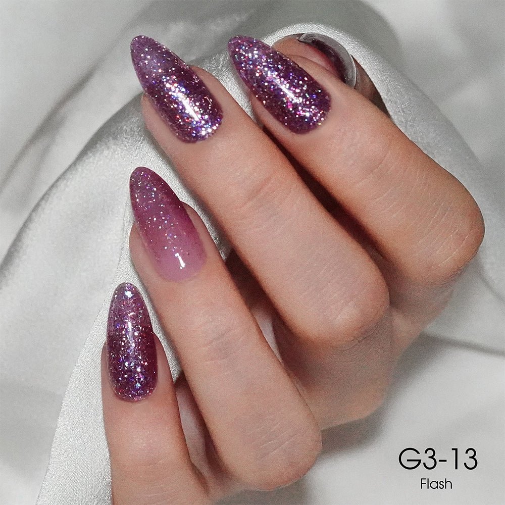 LAVIS Glitter G03 - 13 - Gel Polish 0.5 oz - Barbie Collection - DTK Nail Supply
