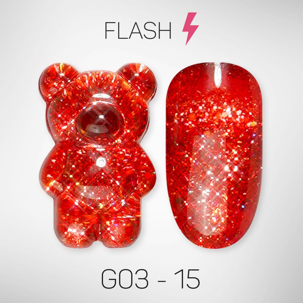 LAVIS Glitter G03 - 15 - Gel Polish 0.5 oz - Barbie Collection - DTK Nail Supply