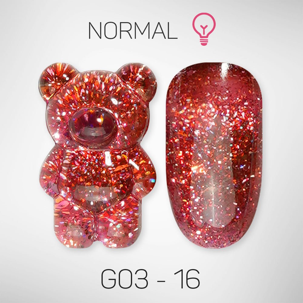 LAVIS Glitter G03 - 16 - Gel Polish 0.5 oz - Barbie Collection - DTK Nail Supply