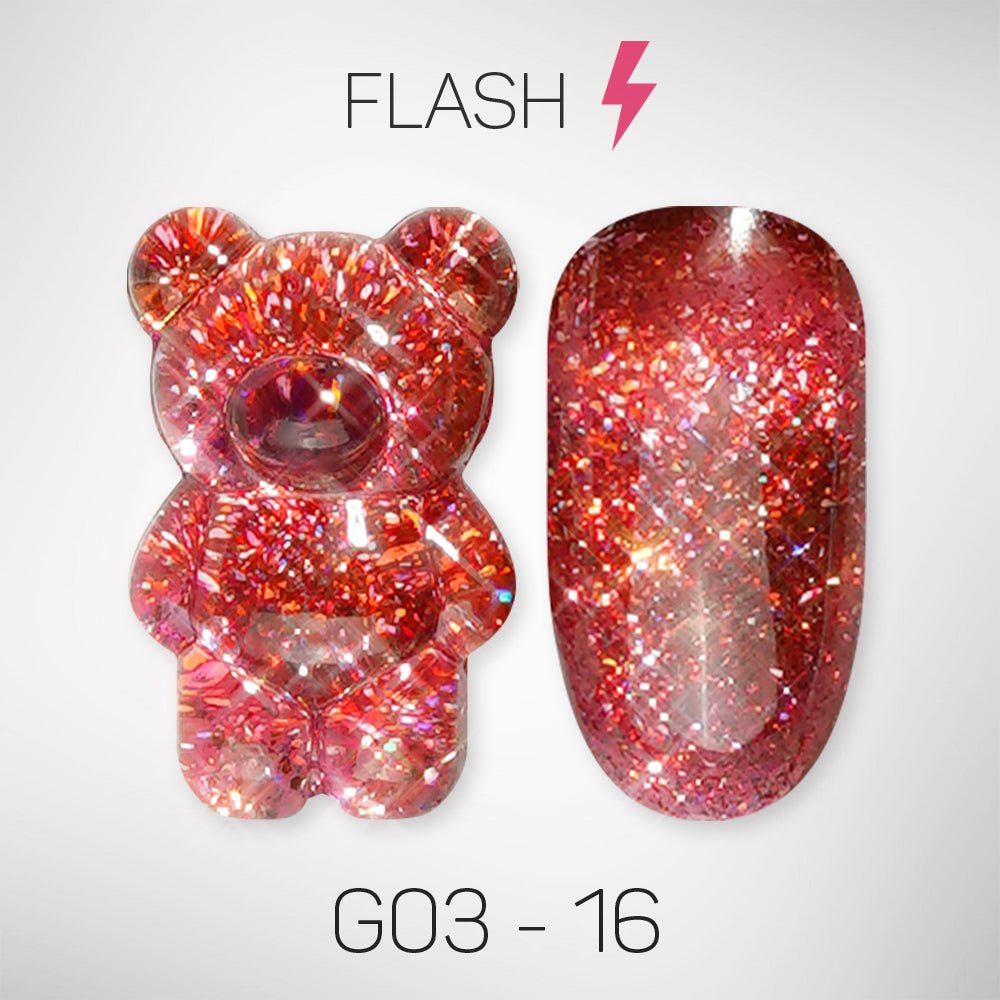 LAVIS Glitter G03 - 16 - Gel Polish 0.5 oz - Barbie Collection - DTK Nail Supply