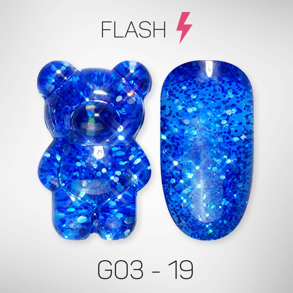 LAVIS Glitter G03 - 19 - Gel Polish 0.5 oz - Barbie Collection - DTK Nail Supply