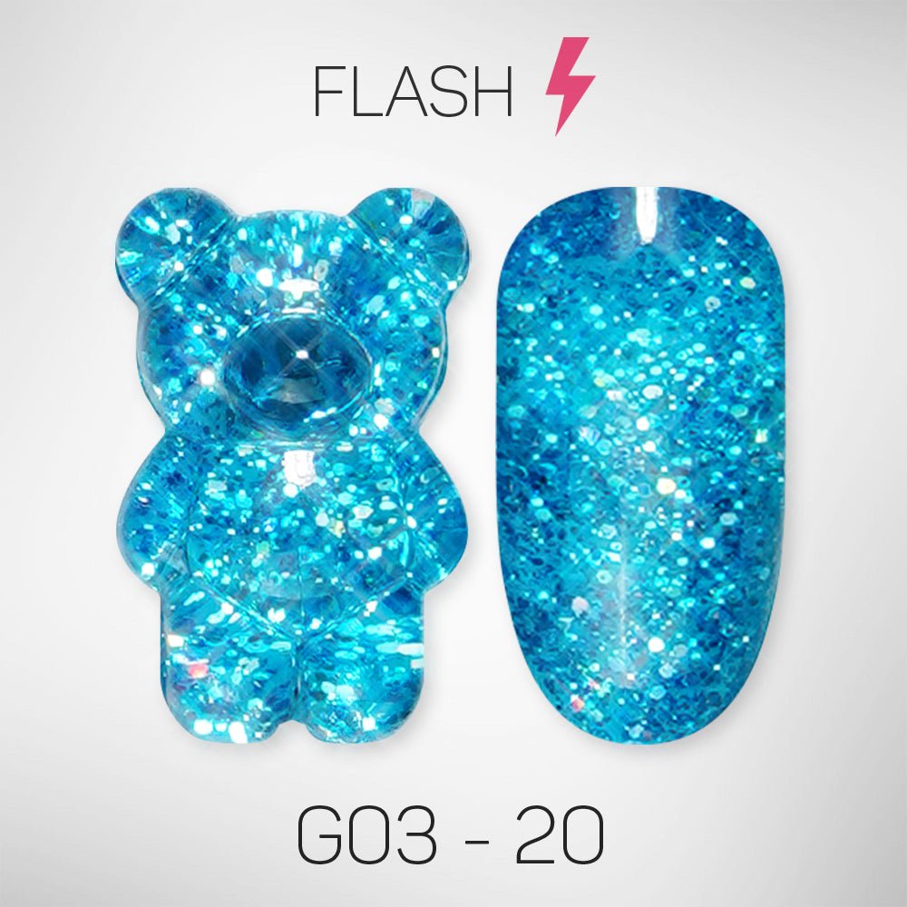 LAVIS Glitter G03 - 20 - Gel Polish 0.5 oz - Barbie Collection - DTK Nail Supply