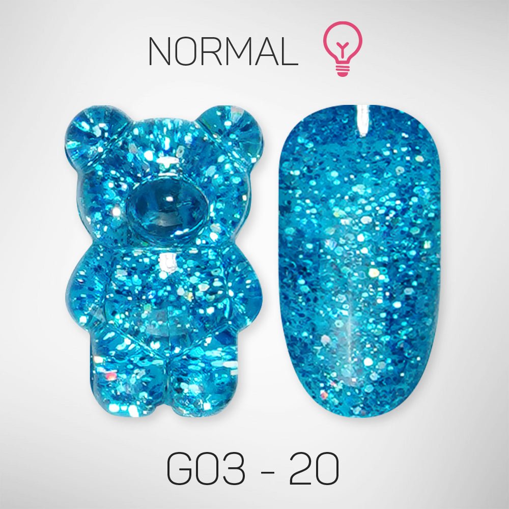 LAVIS Glitter G03 - 20 - Gel Polish 0.5 oz - Barbie Collection - DTK Nail Supply