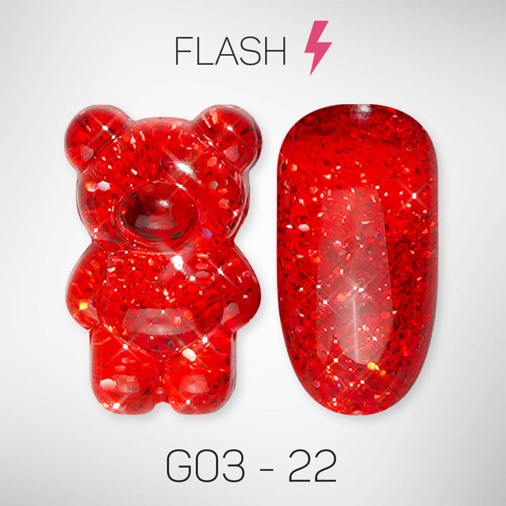 LAVIS Glitter G03 - 22 - Gel Polish 0.5 oz - Barbie Collection - DTK Nail Supply