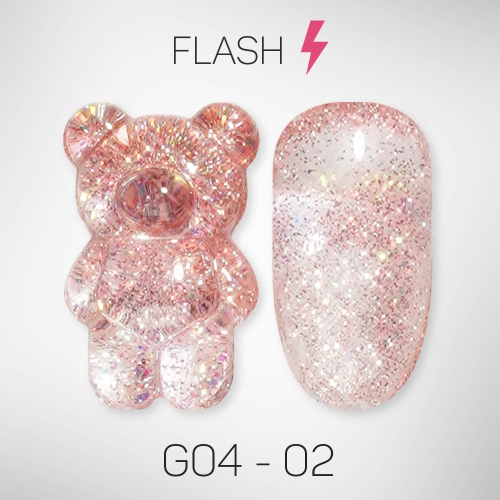 LAVIS Glitter G04 - 02 - Gel Polish 0.5 oz - Couture Collection - DTK Nail Supply