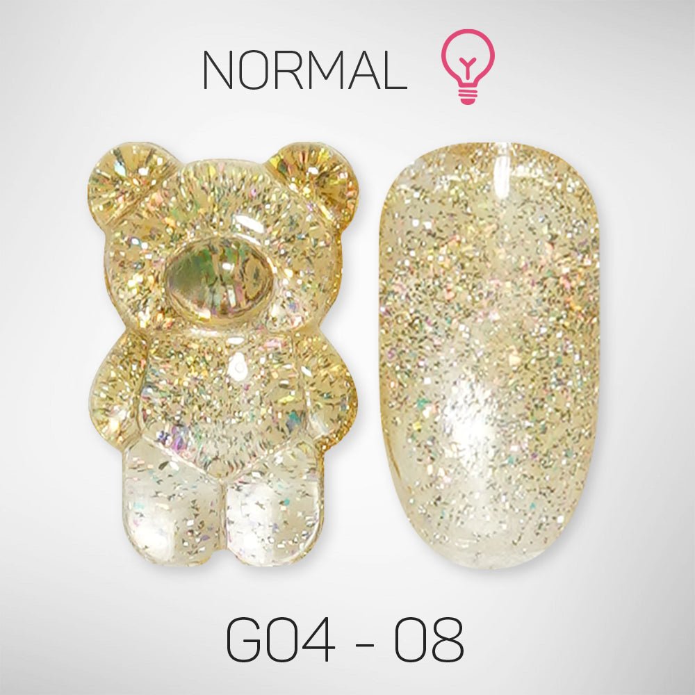 LAVIS Glitter G04 - 08 - Gel Polish 0.5 oz - Couture Collection - DTK Nail Supply