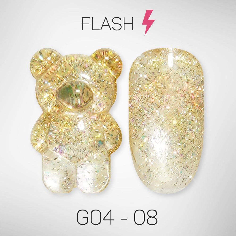 LAVIS Glitter G04 - 08 - Gel Polish 0.5 oz - Couture Collection - DTK Nail Supply