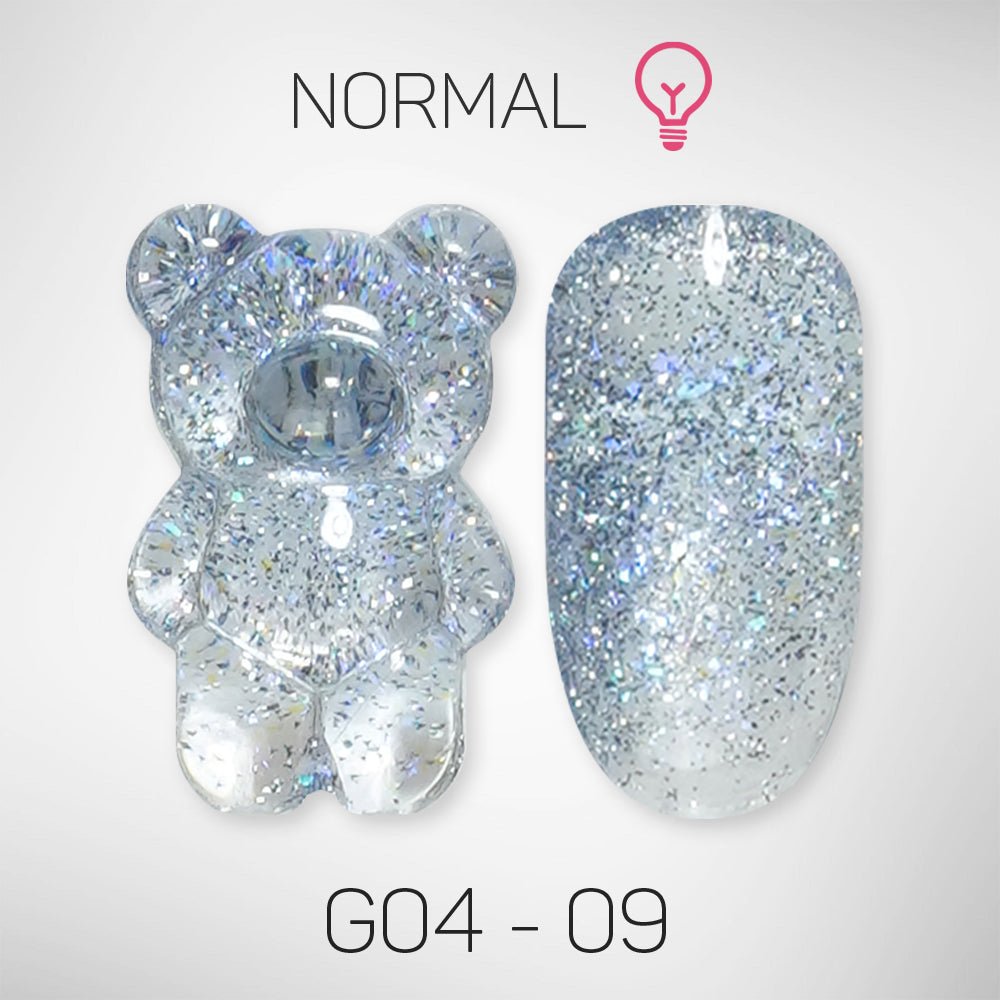 LAVIS Glitter G04 - 09 - Gel Polish 0.5 oz - Couture Collection - DTK Nail Supply